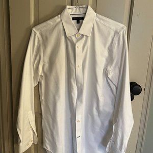 Banana Republic non iron tailored slim fit white button down dress shirt